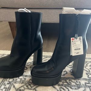Black Boots Platform Zara